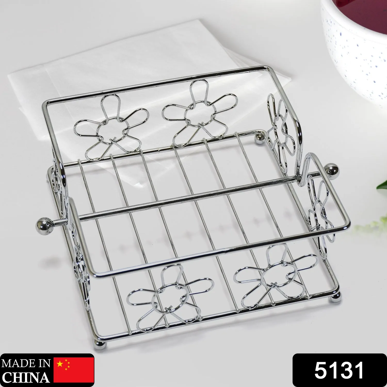 5131 Decorative Stain Steel Napkin Holder & Tissue Holder Stand