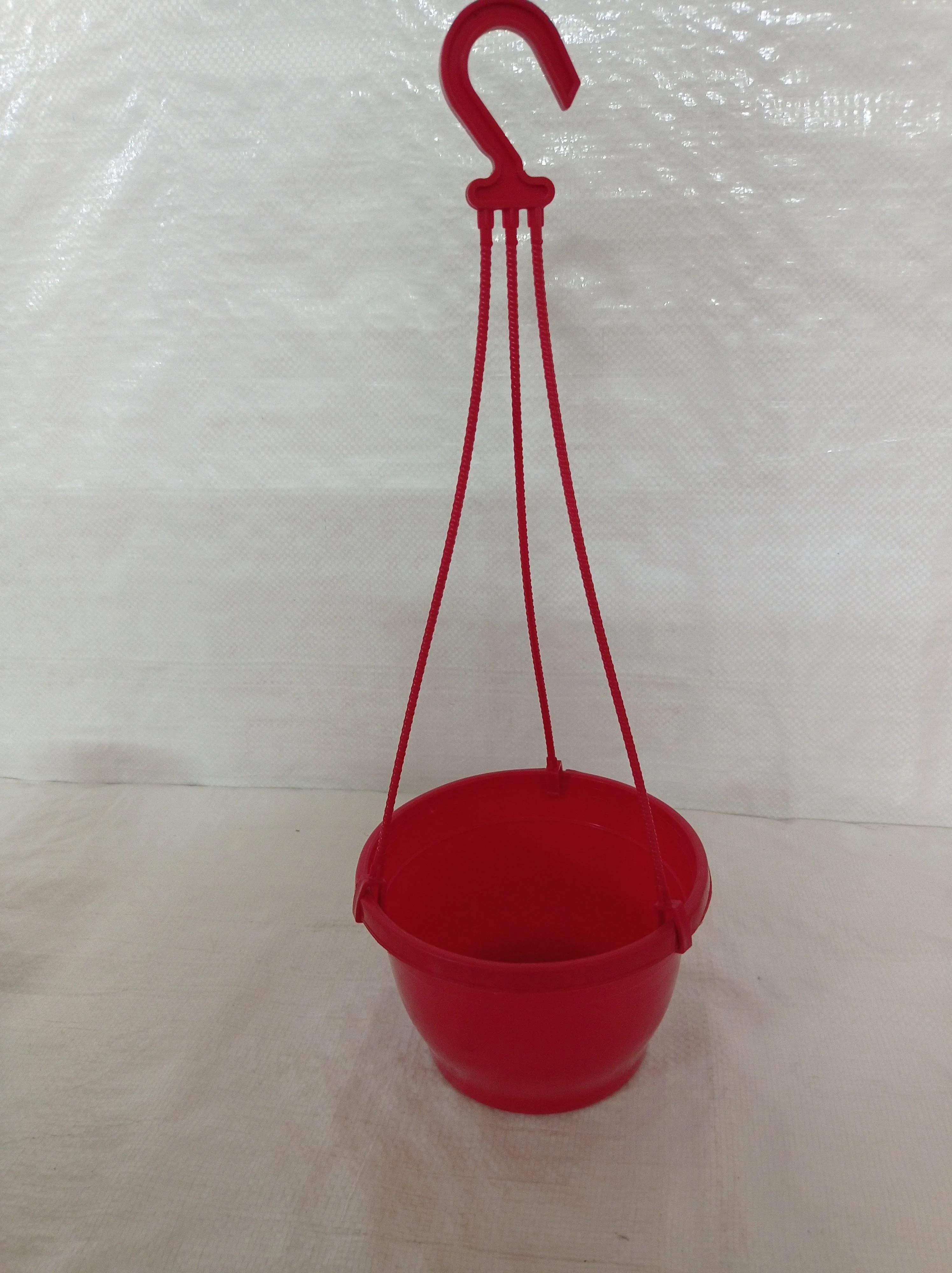 7 Inch Hanging Pot Red