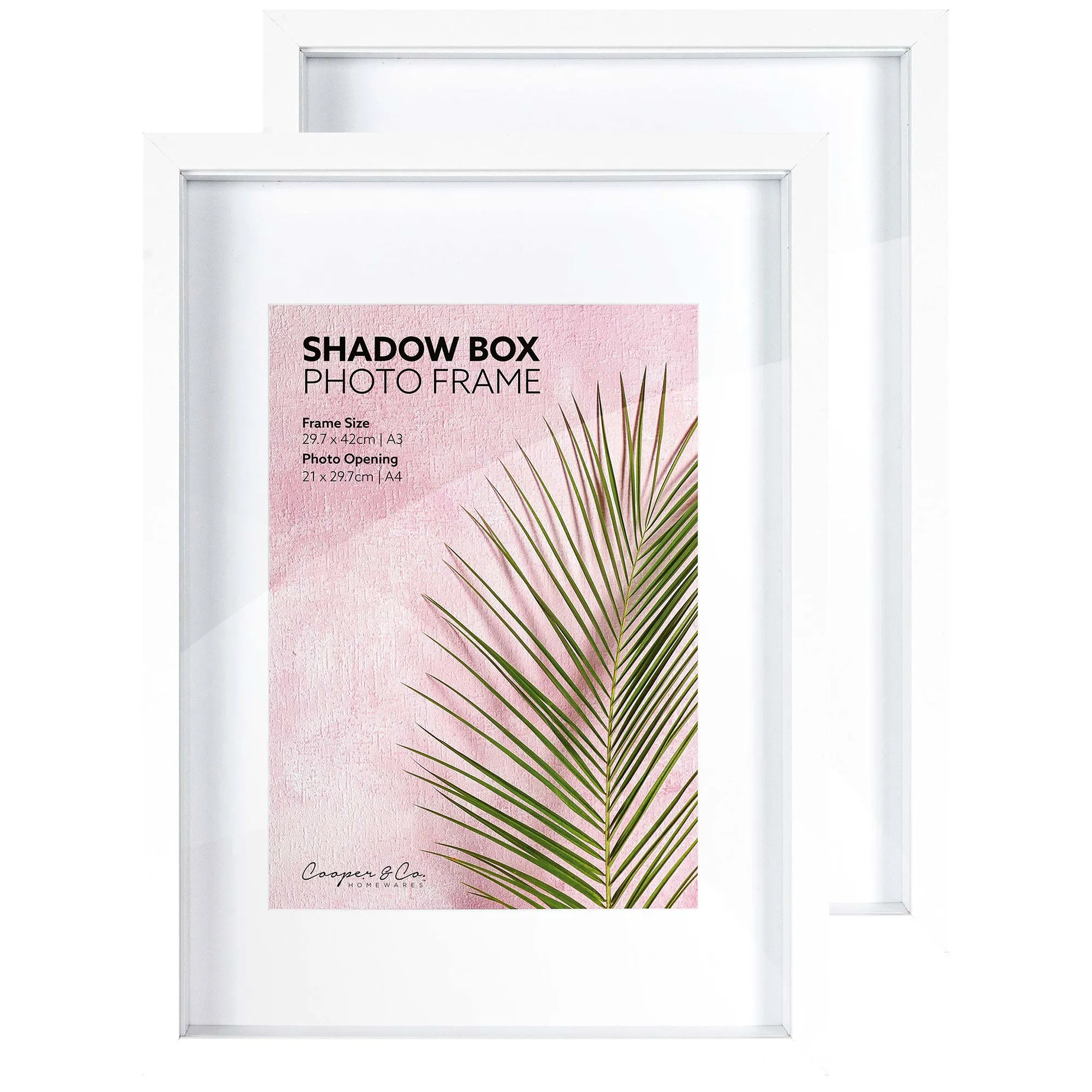 A4 Wooden Shadow Box Photo Frames (Set of 2)