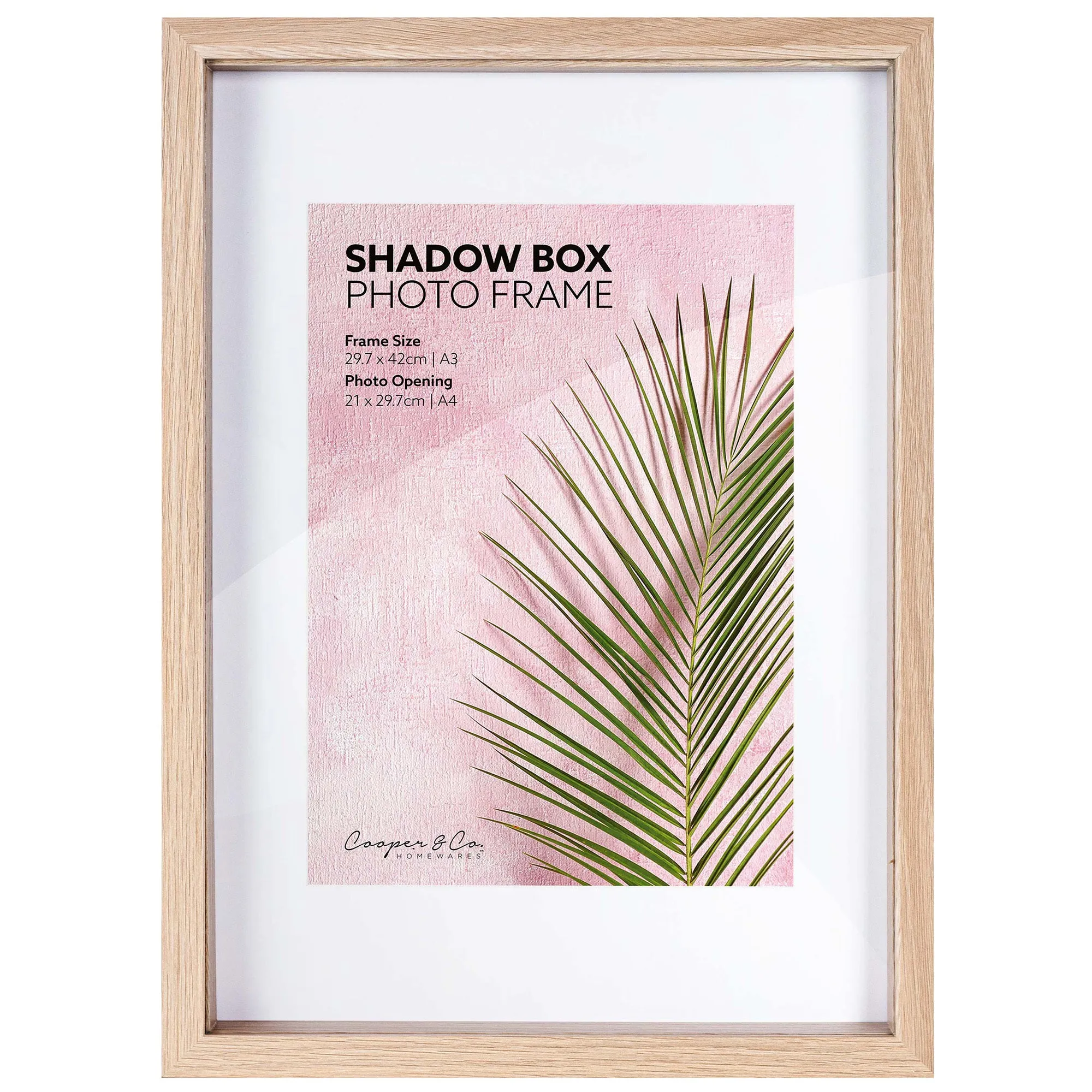 A4 Wooden Shadow Box Photo Frames (Set of 2)