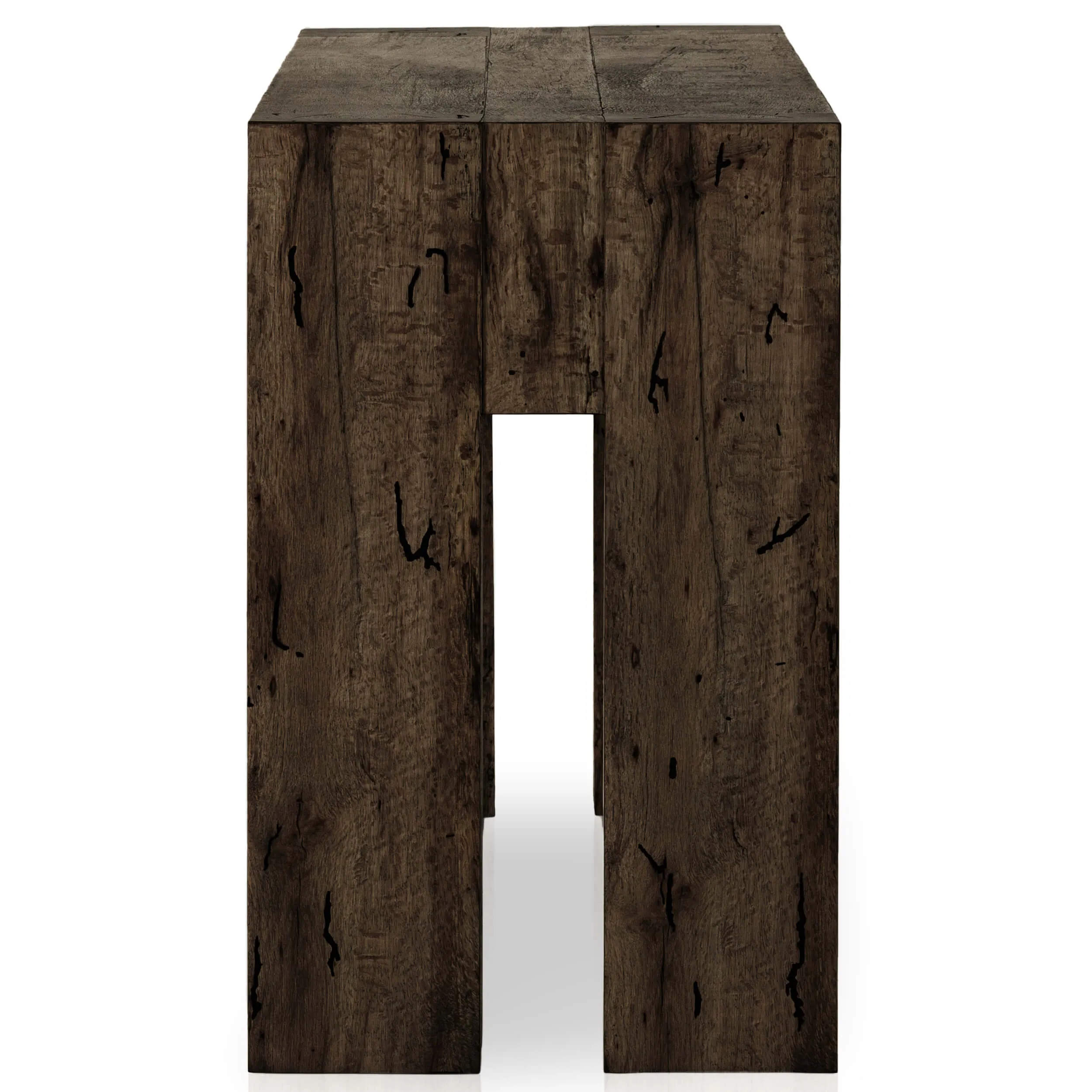 Abaso Console Table, Ebony Rustic