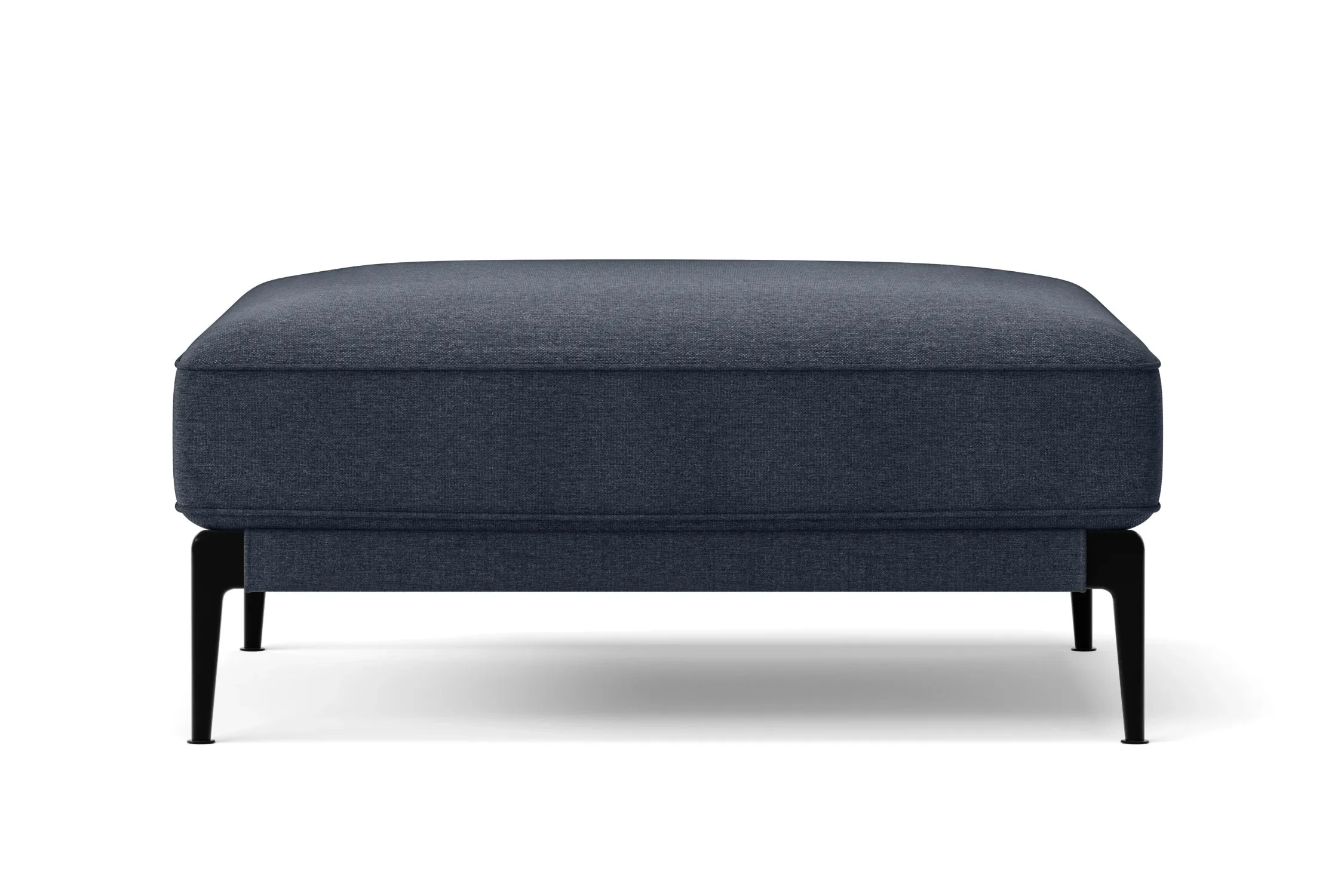 Acerra Ottoman Dark Blue Linen Fabric