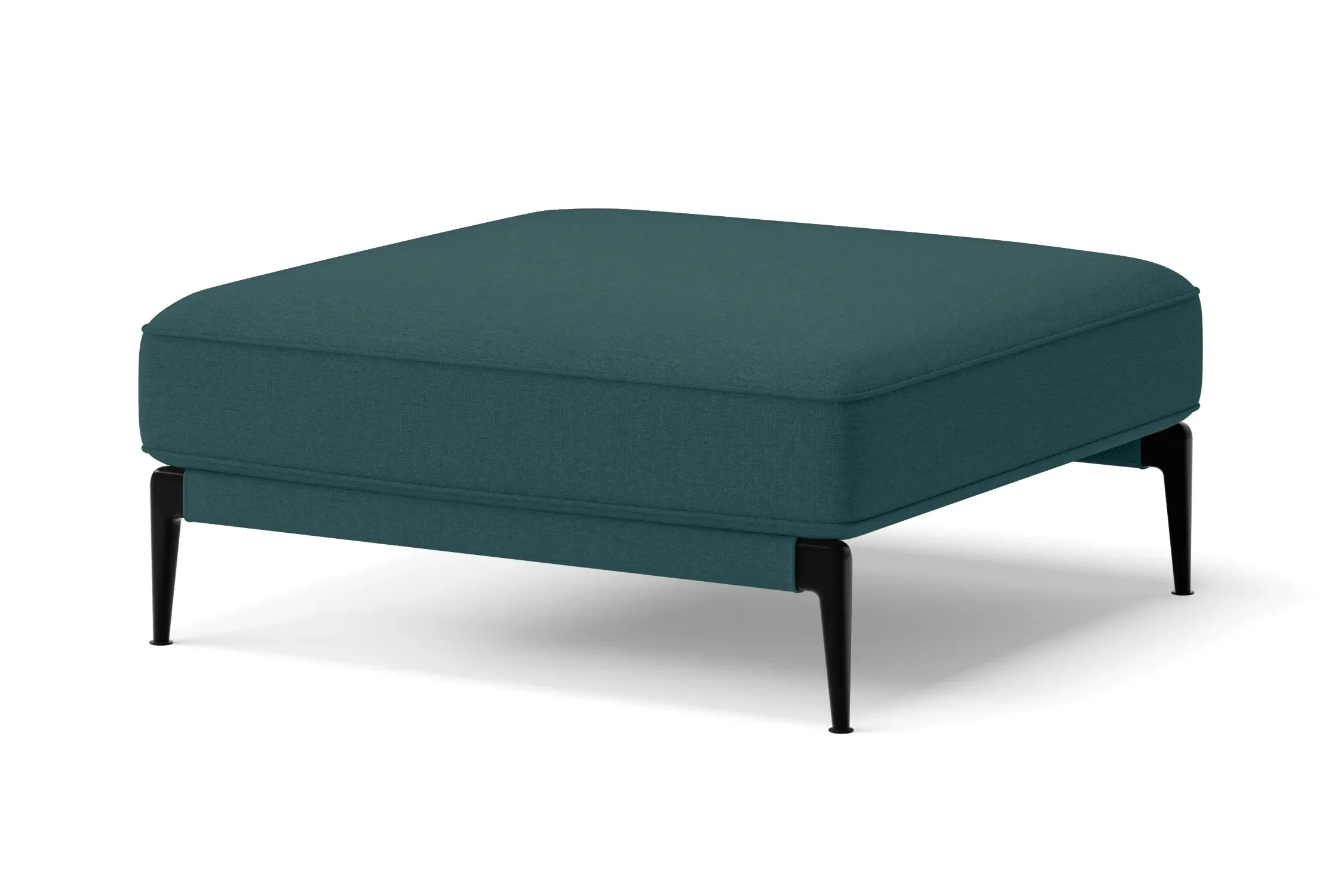 Acerra Ottoman Teal Linen Fabric