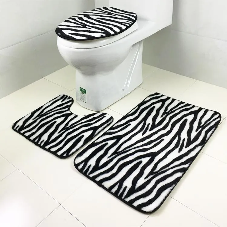 African Safari Print Bath Mat Set