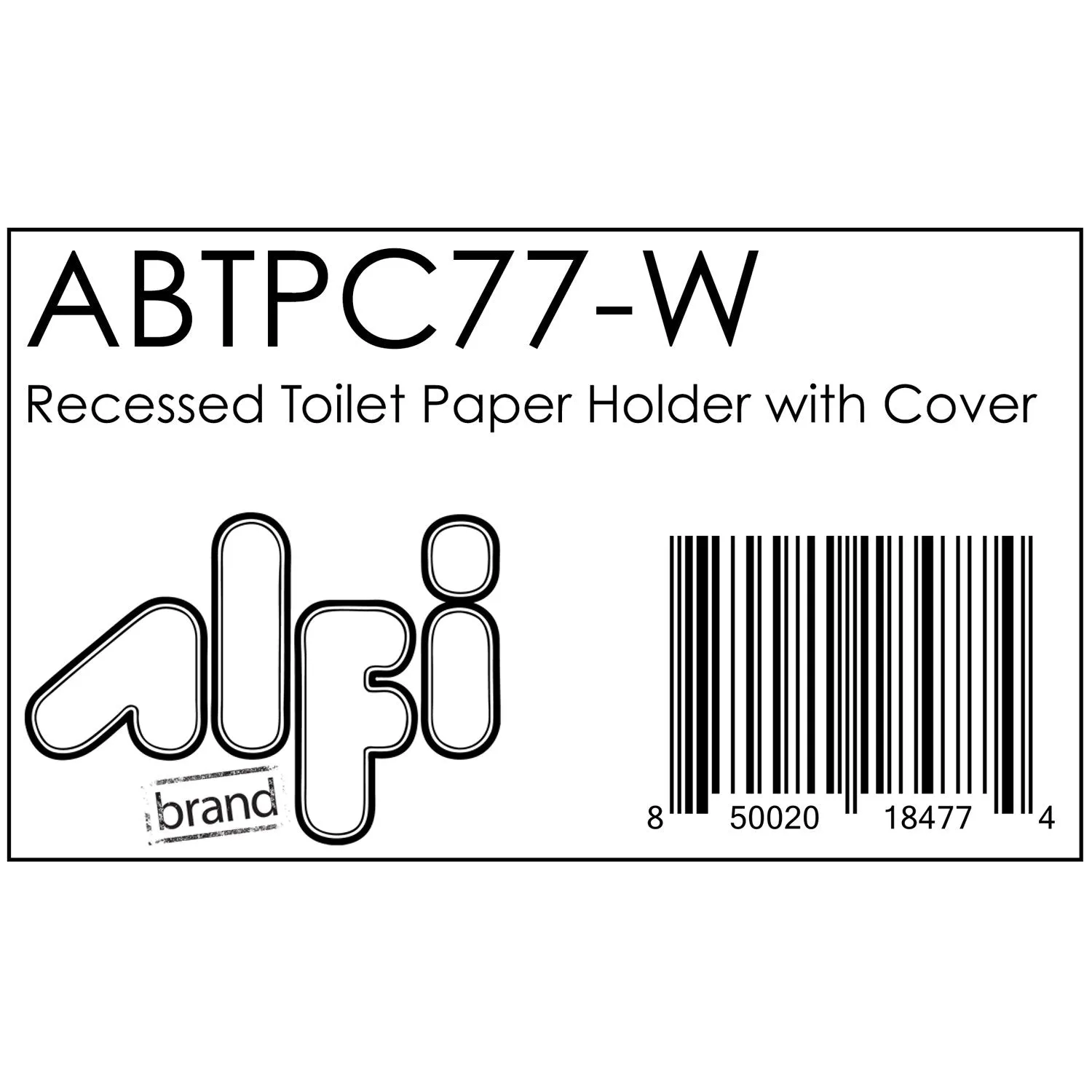 ALFI ABTPC77 Stainless Steel Recessed Toilet Paper Holder with Cover