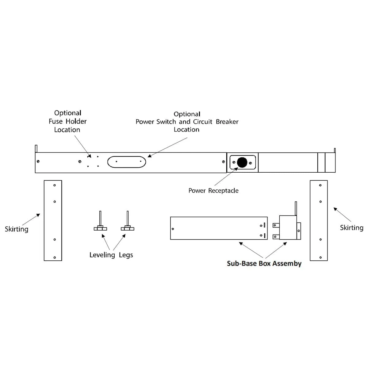 Amana PTAC Sub-base Kit 265 Volt 30 Amp PTSB430QW