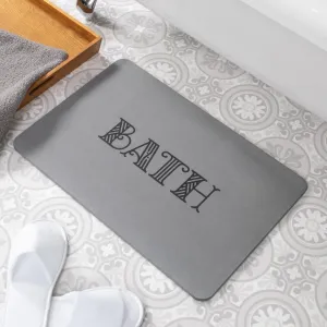 Artsy Mats Bath Grey Stone Non Slip Bath Mat - Touch Dry