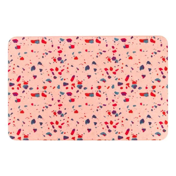 Artsy Mats Terrazzo Pink Stone Non Slip Bath Mat - Touch Dry