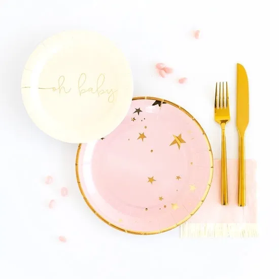 Baby Pink Star Plates