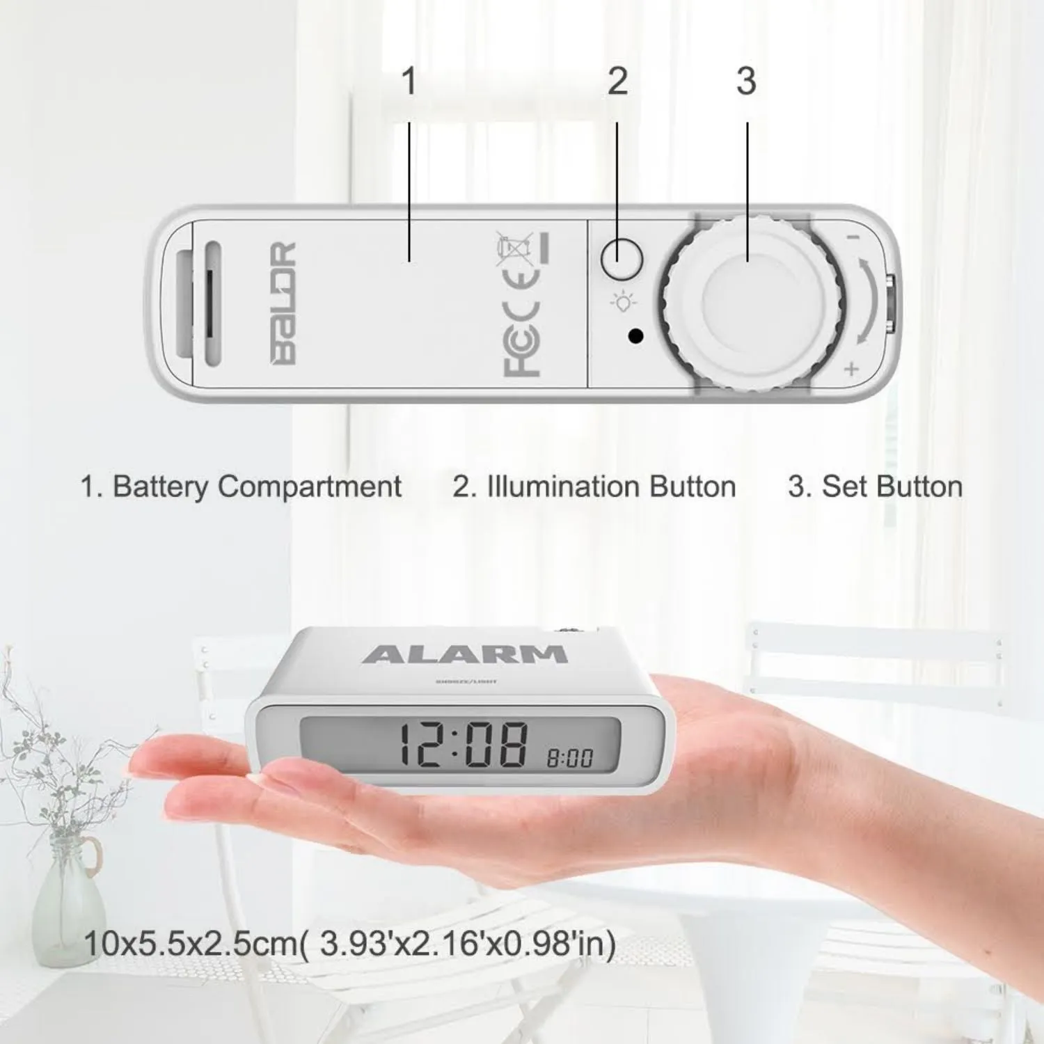 BALDR Flip Alarm Clock