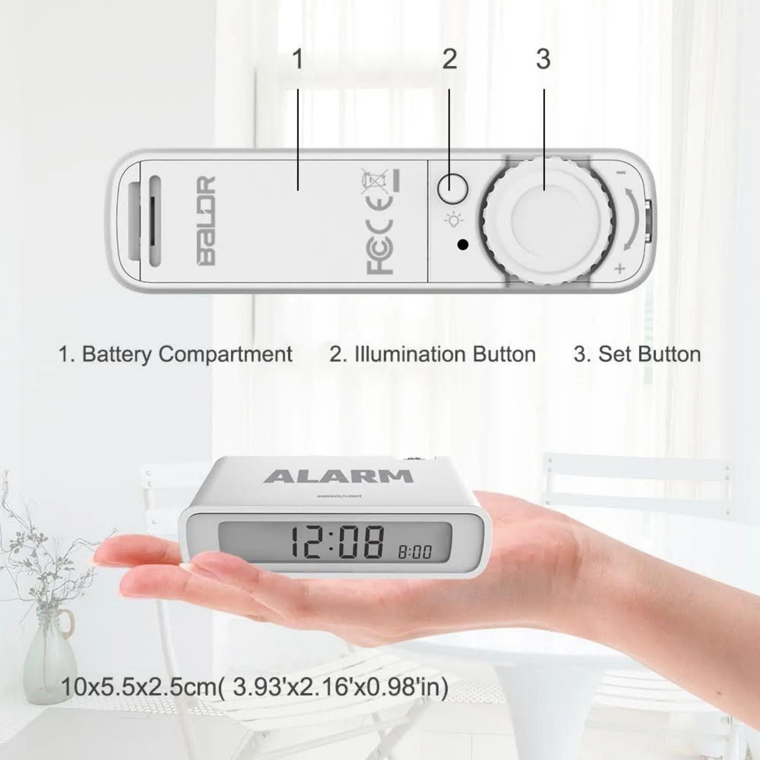 BALDR Flip Alarm Clock