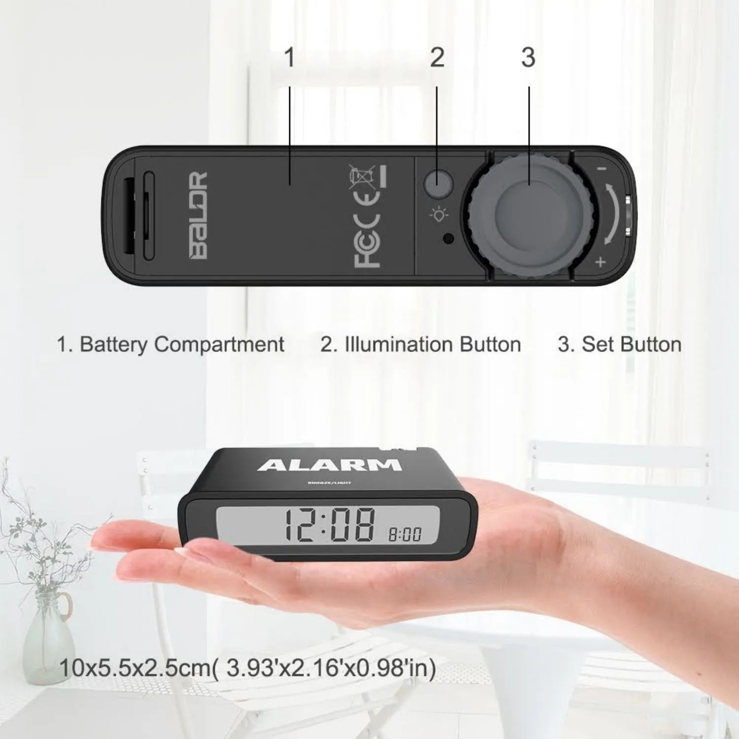 BALDR Flip Alarm Clock