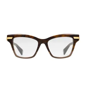 Balmain Women's Dark Brown Swirl Rectangular Optical Frame