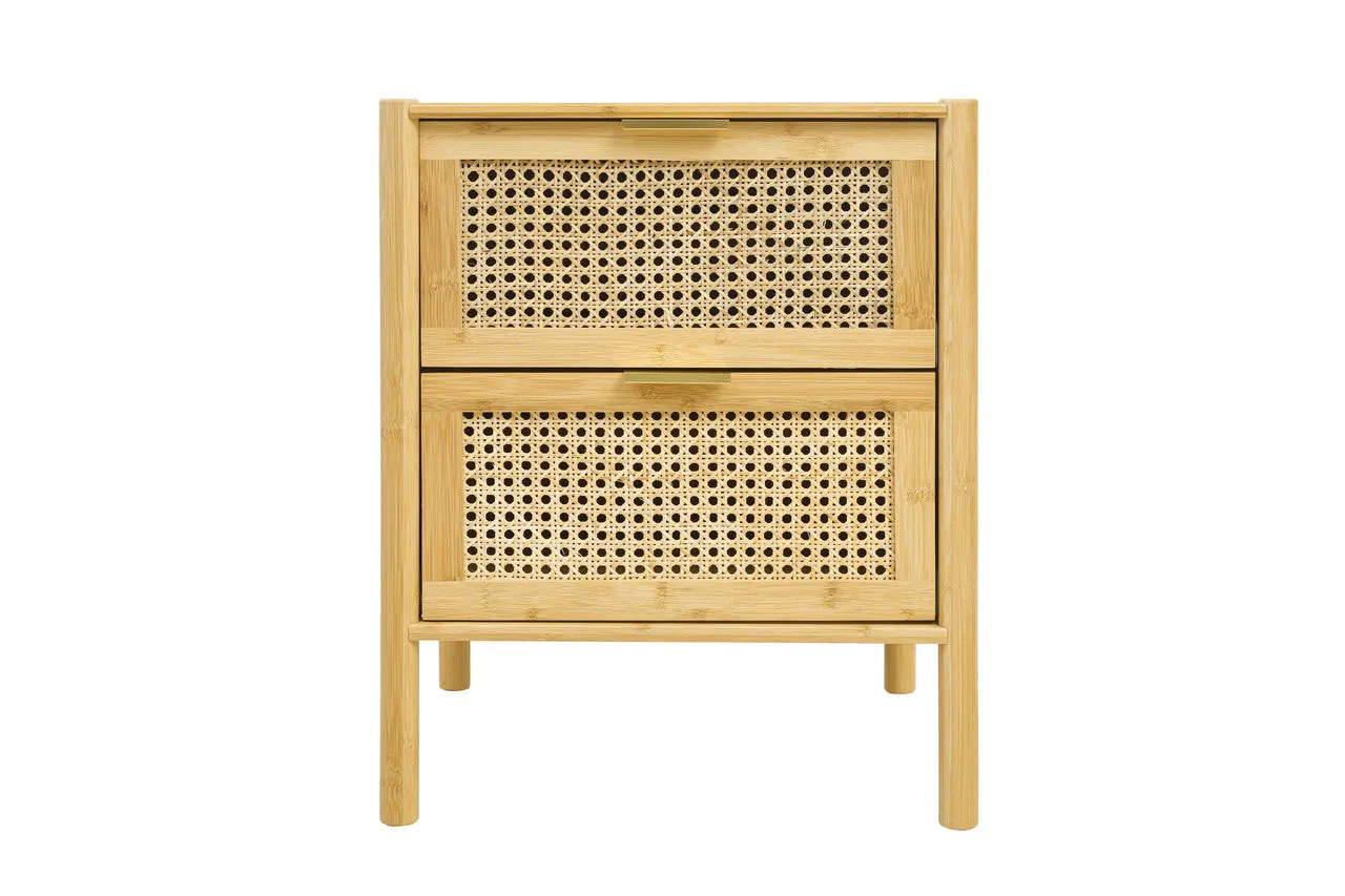 Bamboo Bliss 2 Drawer End Table