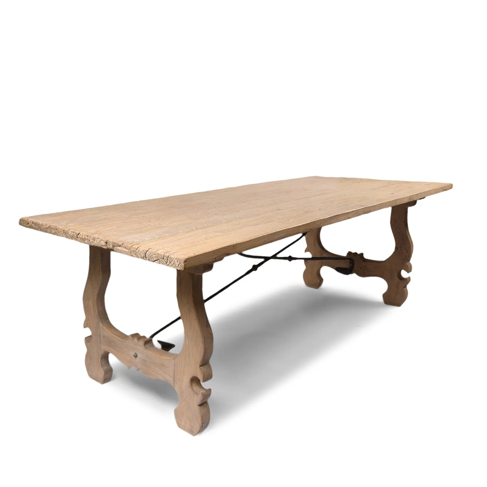 Bleached Elm Door Dining Table