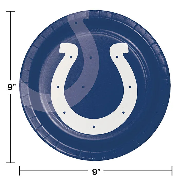 Bulk Indianapolis Colts Paper Dinner Plates (96 per Case)