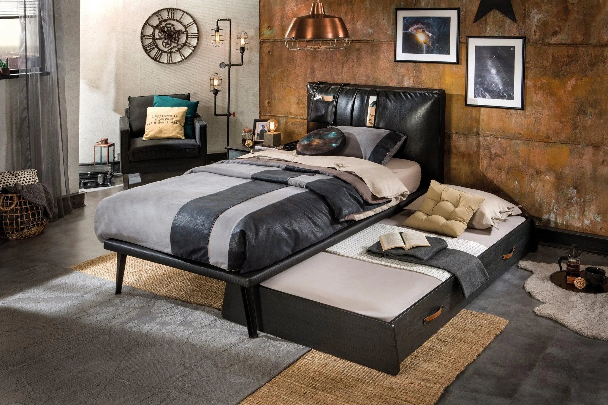 Cilek Dark Metal Bed (100X200 Cm Or 120X200 Cm)