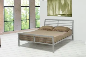 Cooper Queen Metal Bed Silver - 300201Q