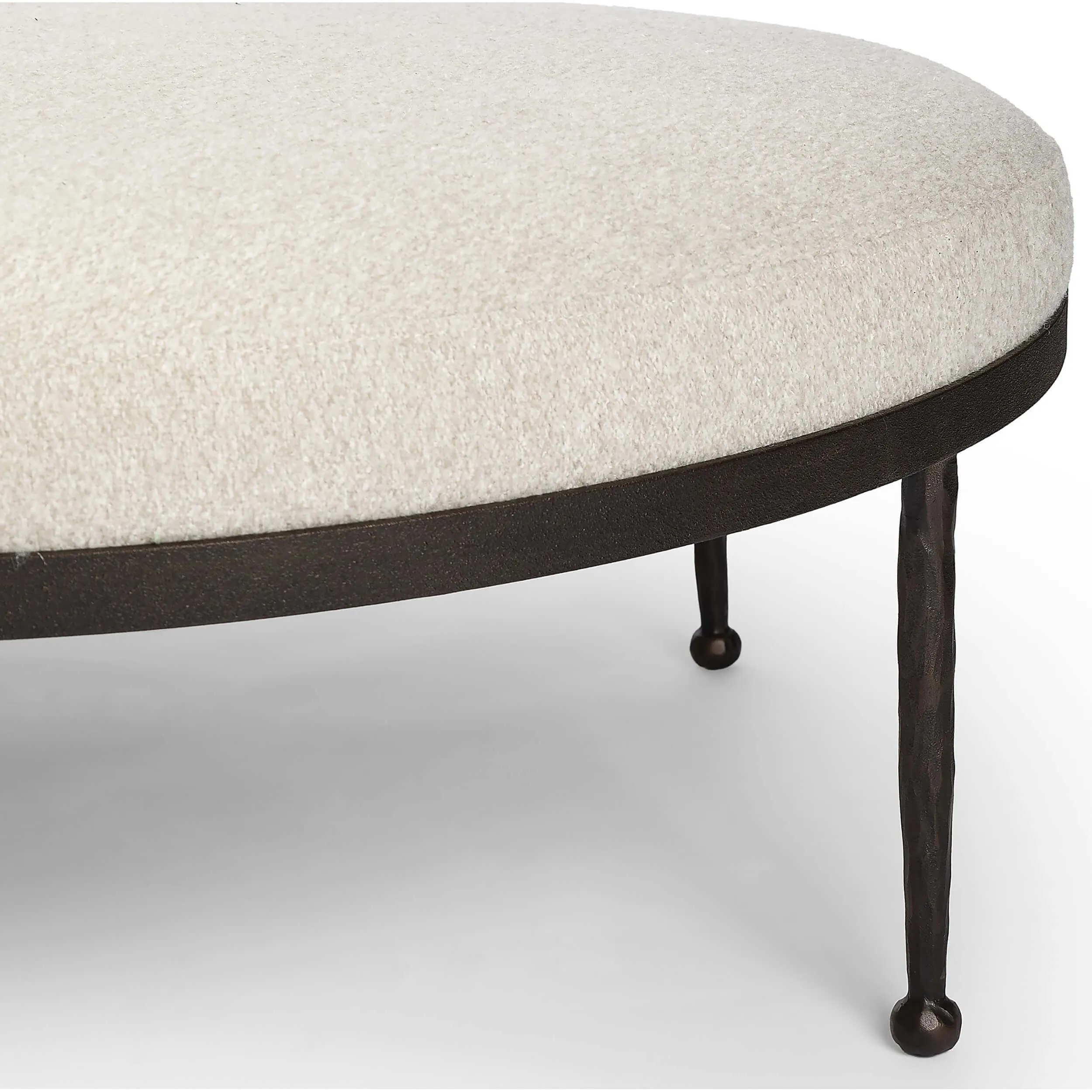 Corinne Cocktail Ottoman, Crete Pebble