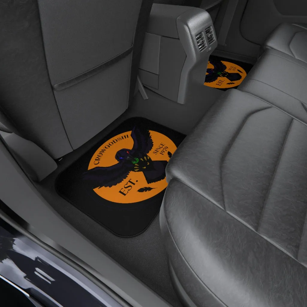 Crowgodshi Car Mats (2x Rear), ORANGE