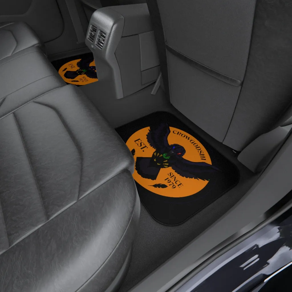 Crowgodshi Car Mats (2x Rear), ORANGE