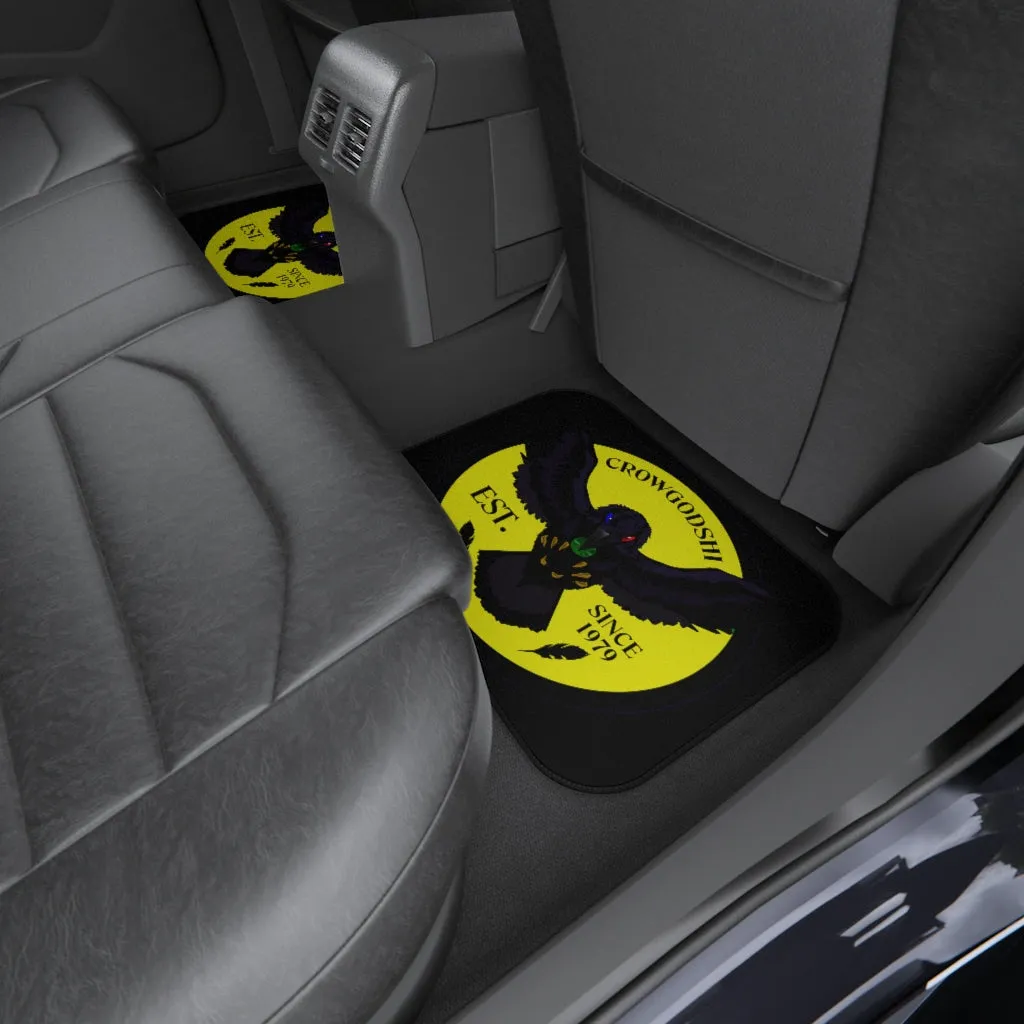 Crowgodshi Car Mats (2x Rear), YELLOW