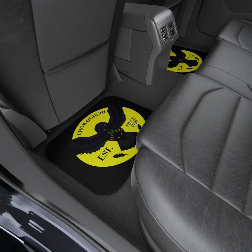 Crowgodshi Car Mats (2x Rear), YELLOW