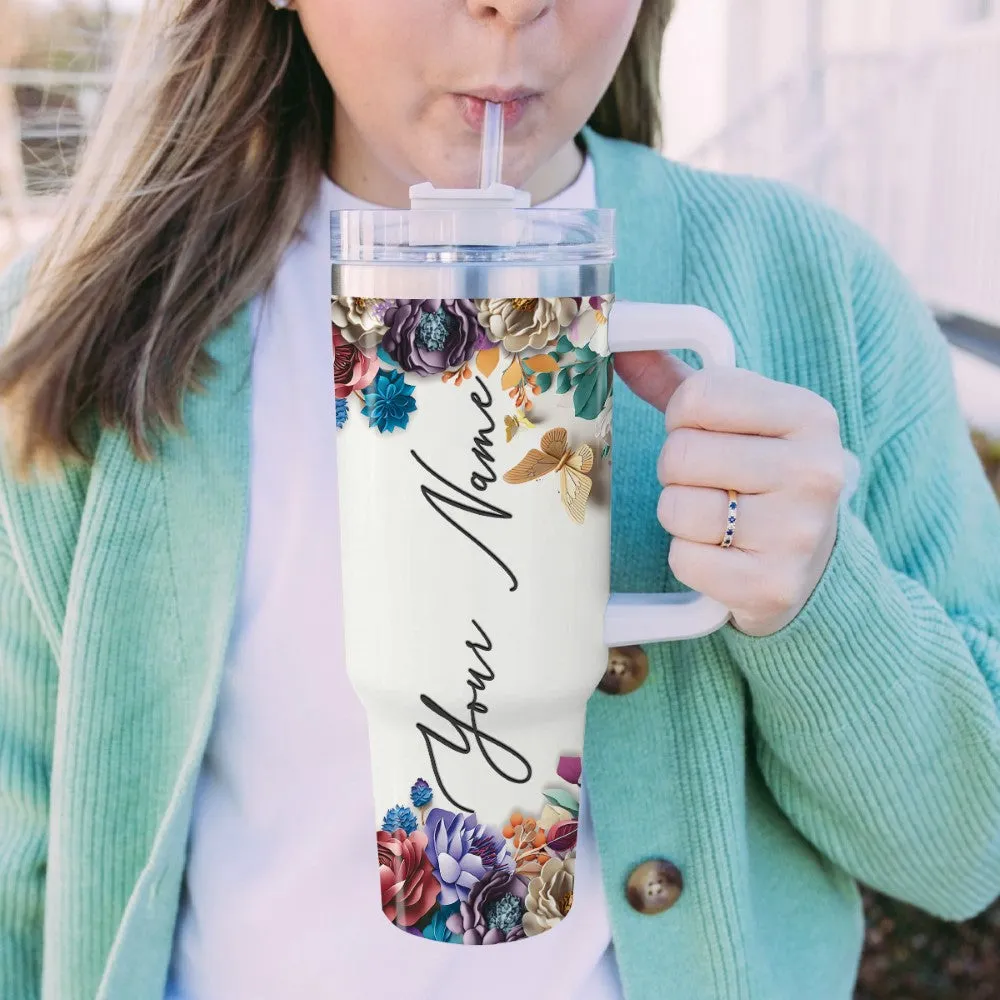 Custom Name Minnie Mouse Printed Tumbler