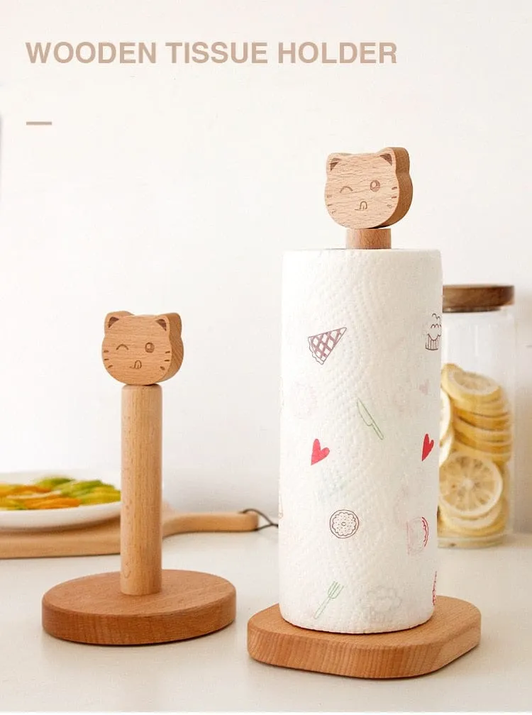 Cute Animal Solid Wood Tissue Holder