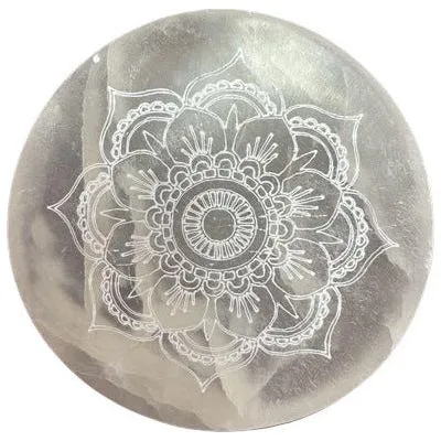 Decorative Plates - Chakra Set of 7 Selenite Charging Plates