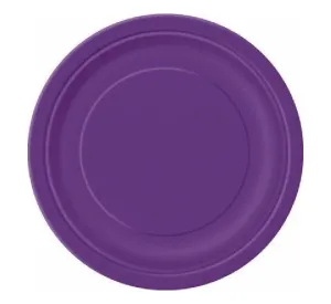 Deep Purple Large Paper Party Plates x 16