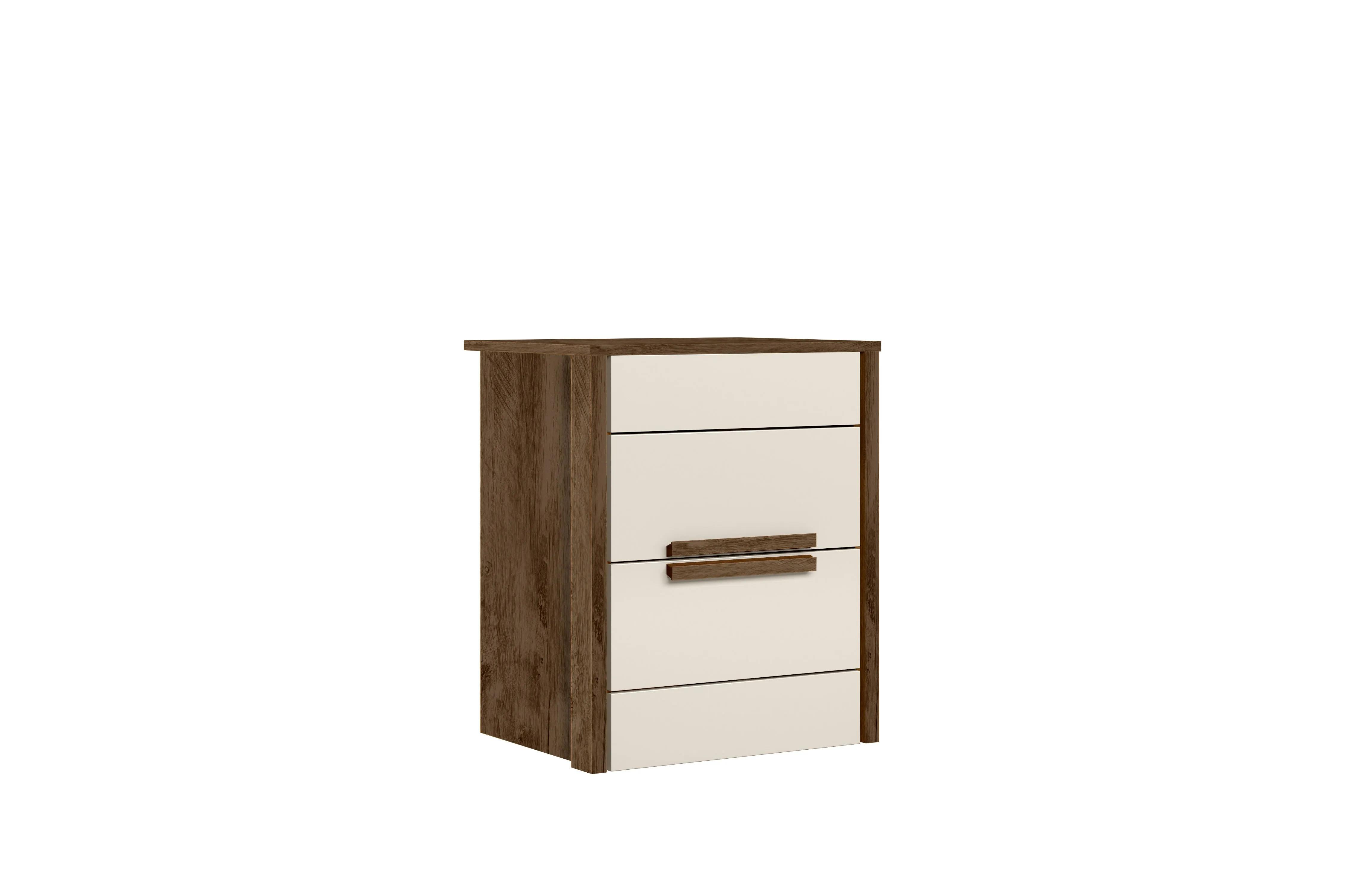 Dhara Nightstand- Brown/Off White