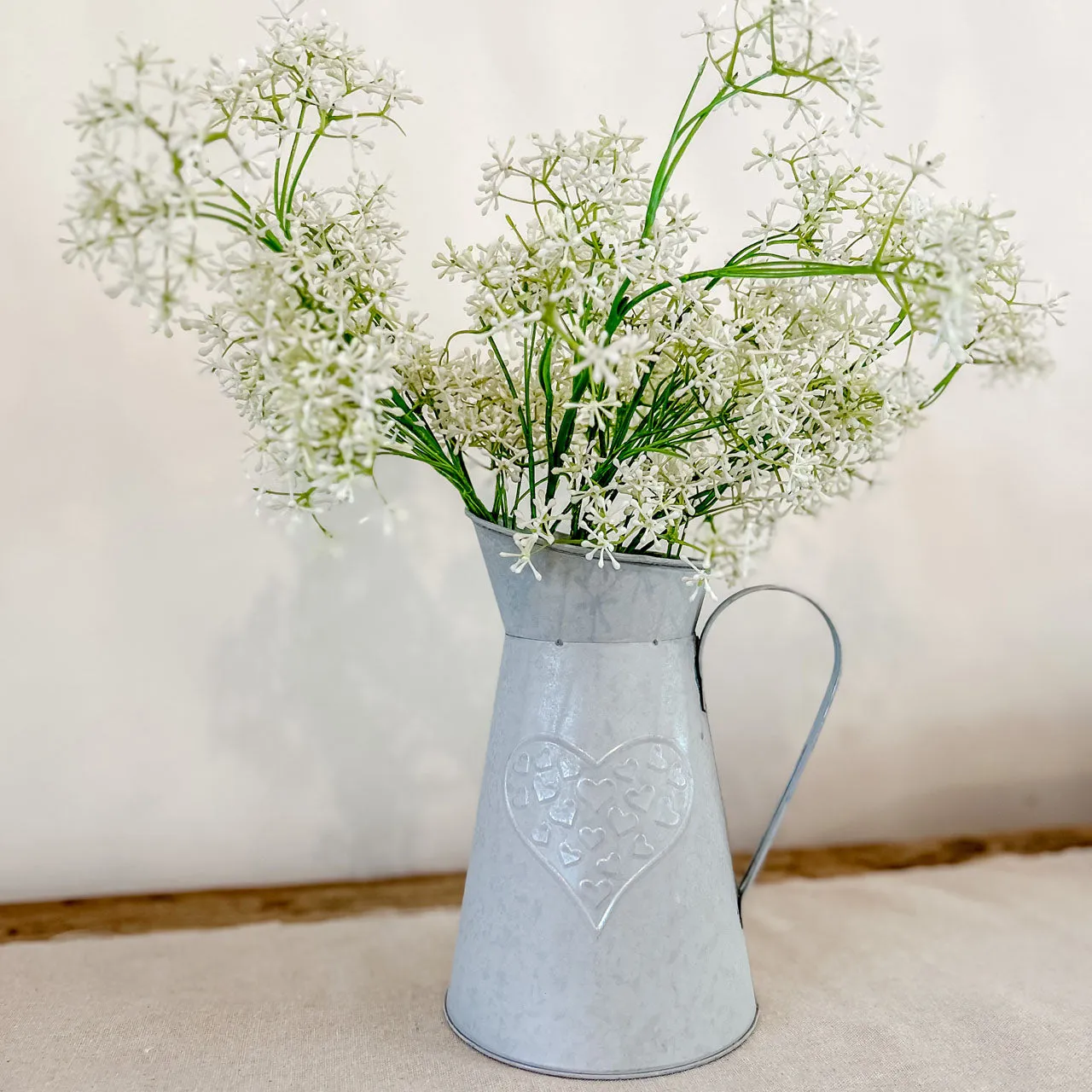 Distressed Metal Jug Wedding Centrepiece - Grey Rustic Style Wedding