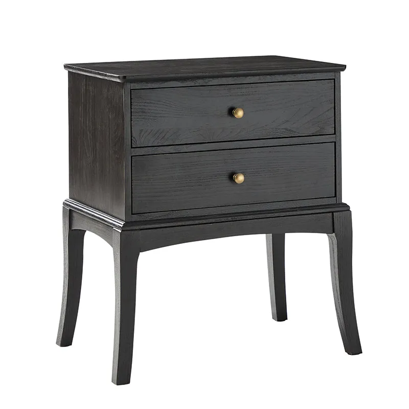 Dominique 28"Tall Solid Wood Nightstand with Hidden Outlet