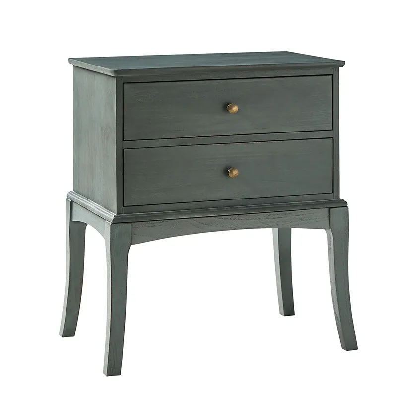 Dominique 28"Tall Solid Wood Nightstand with Hidden Outlet