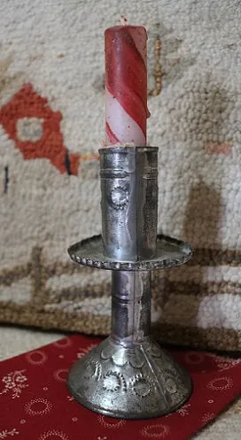 Early Sand Weighted Candle Holders with Decoration