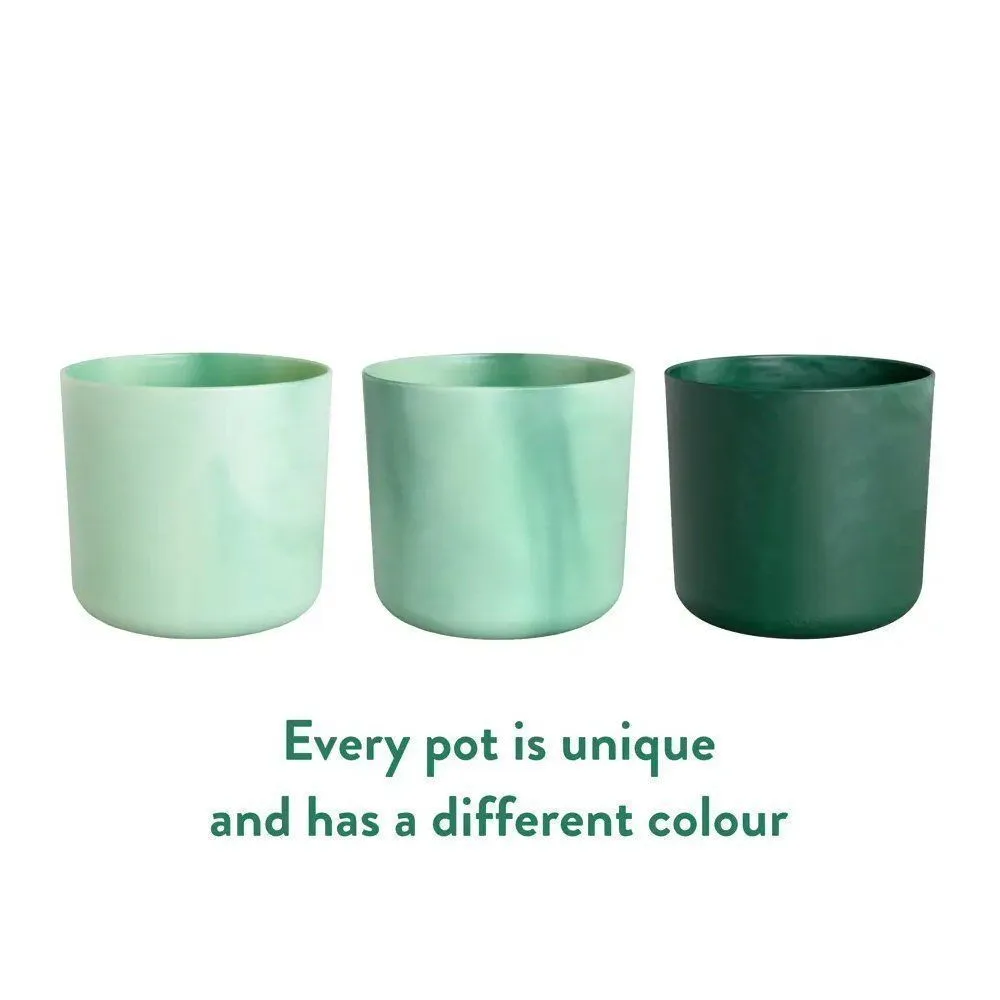 Elho Ocean Collection Pacific Green Recycled Waste Round Indoor Pot 14cm