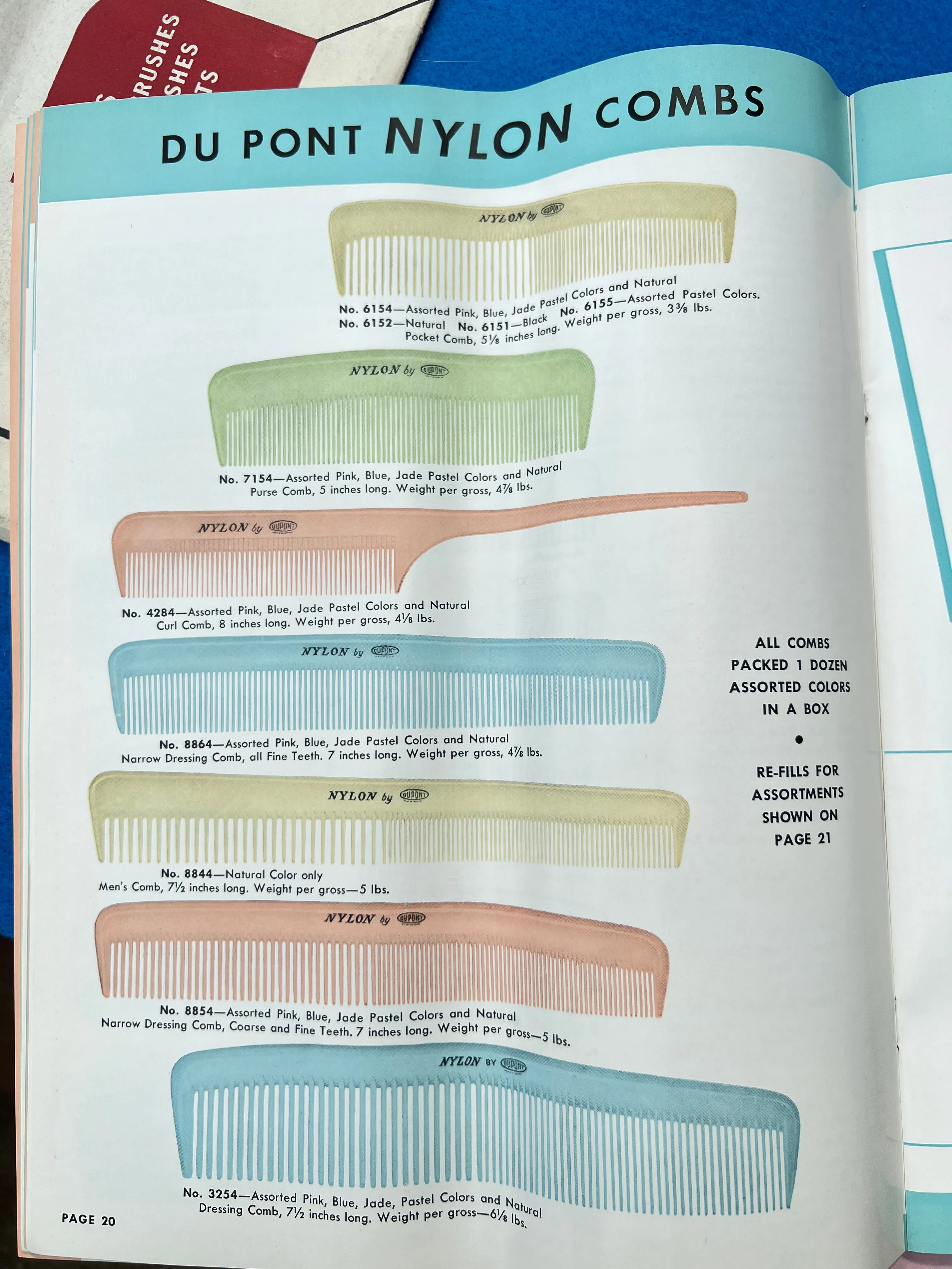 Fascinating 1956 DuPont New York Catalogue of All Sorts of Brushes, Combs and Toiletries