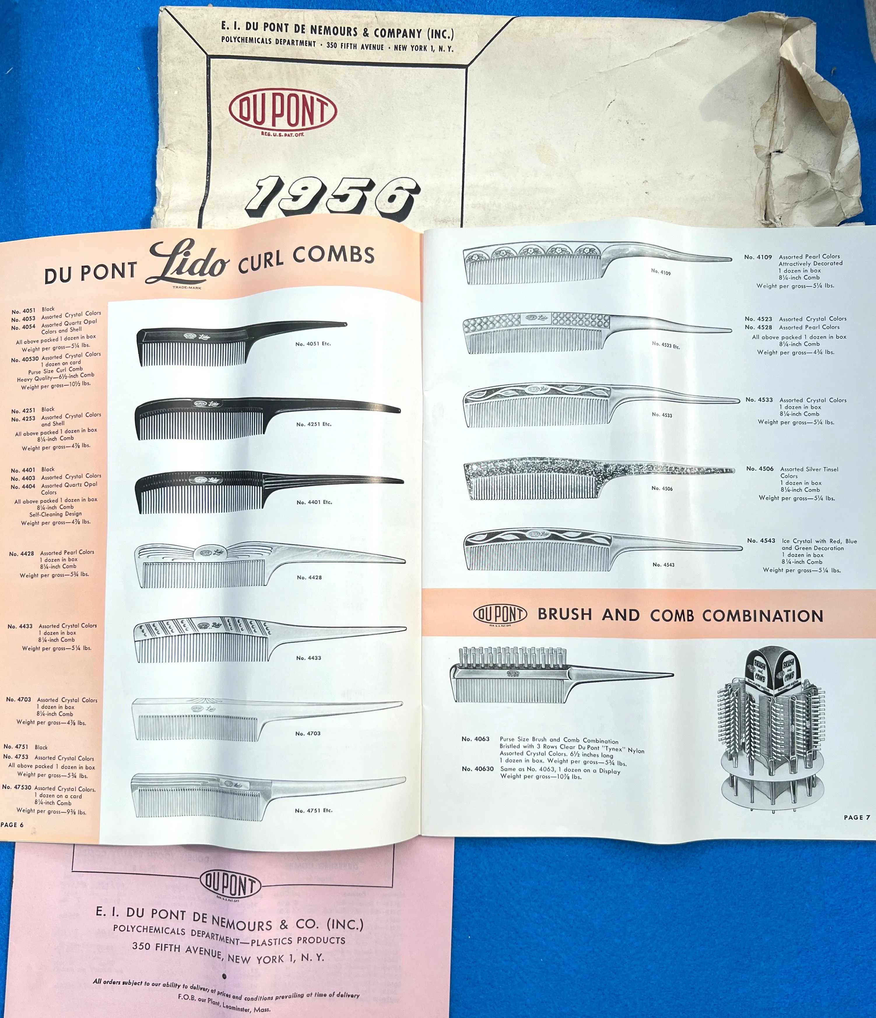 Fascinating 1956 DuPont New York Catalogue of All Sorts of Brushes, Combs and Toiletries