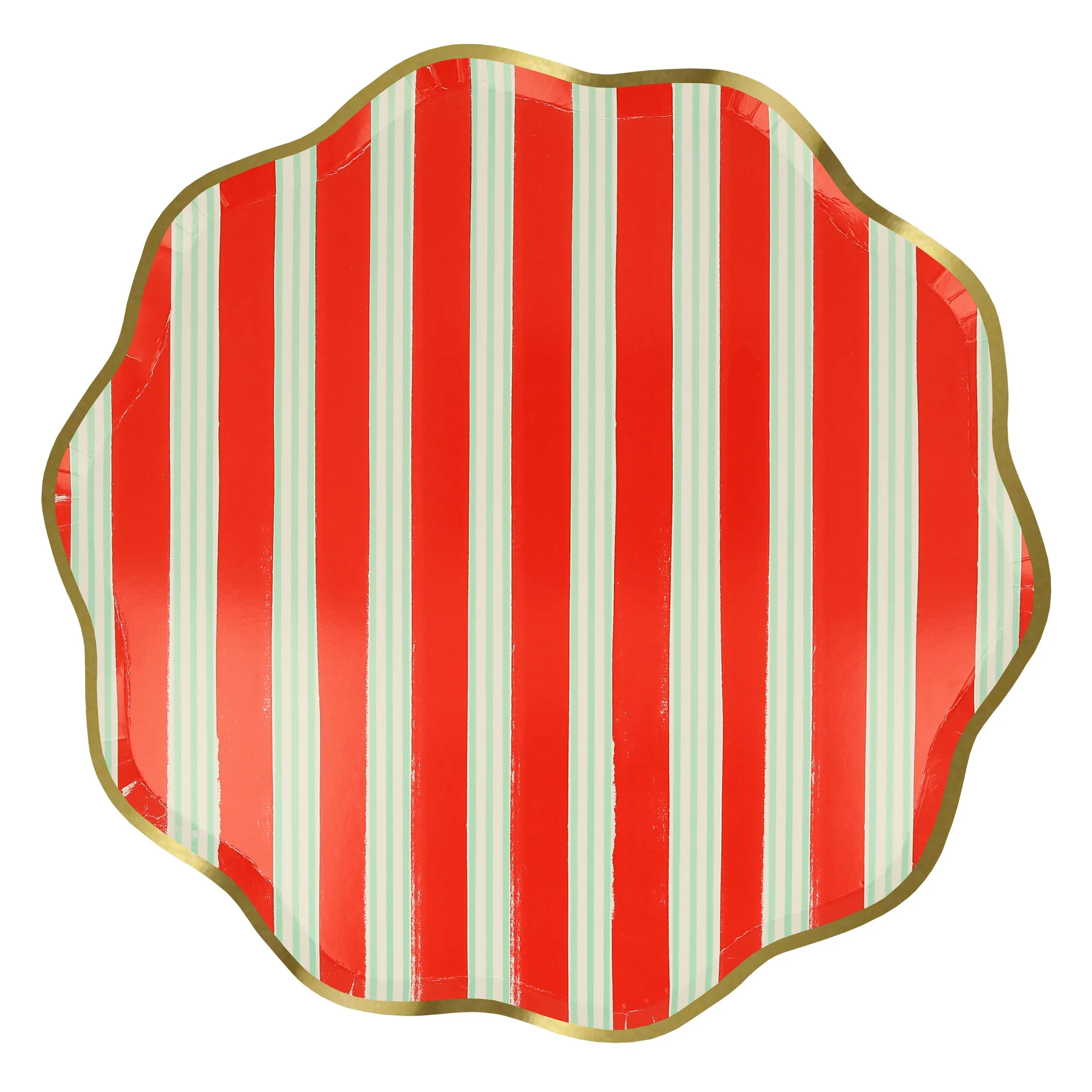 Festive Stripe Dinner Plates (x 8)