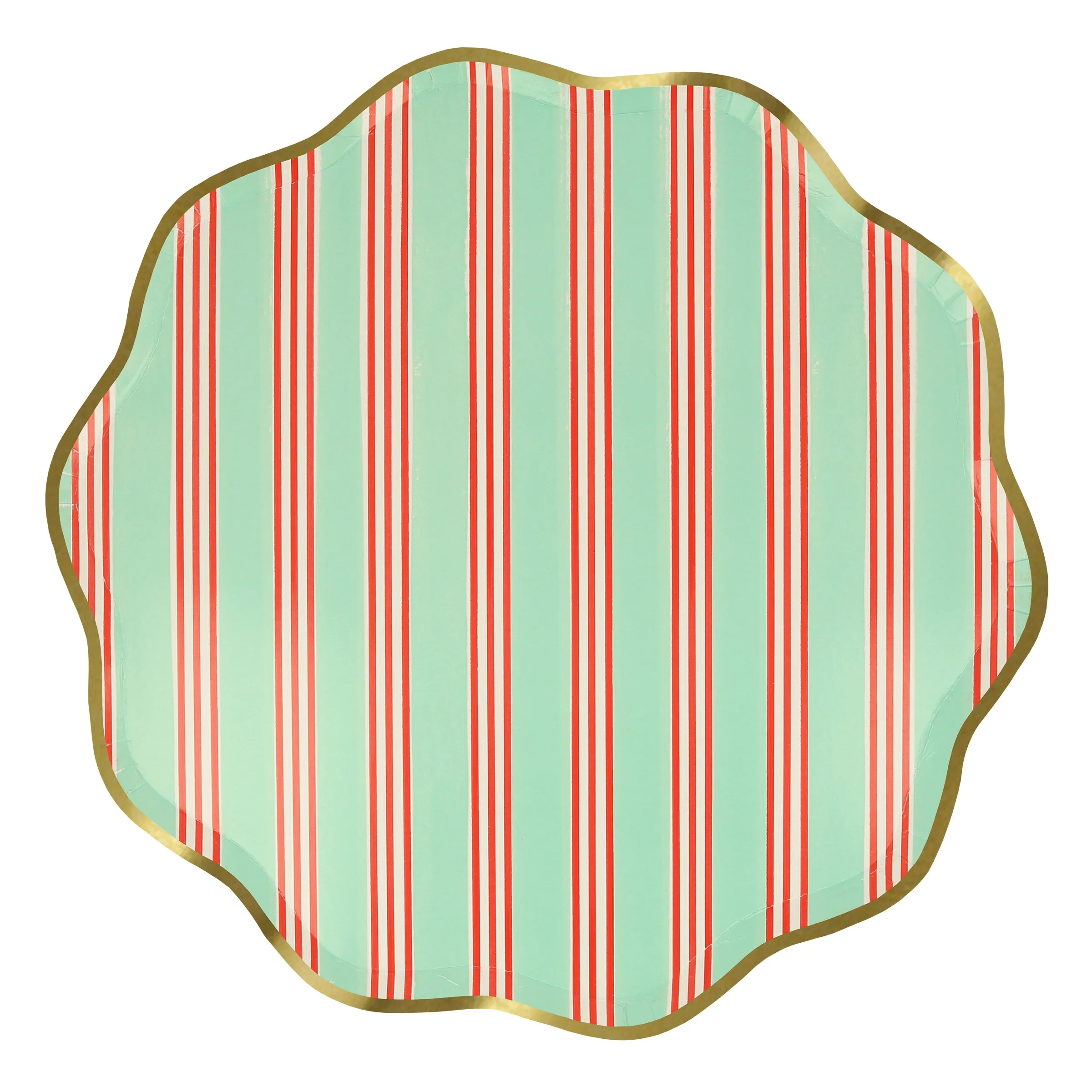 Festive Stripe Dinner Plates (x 8)