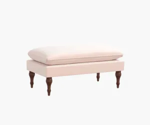 Flora Bench - Blush Velvet