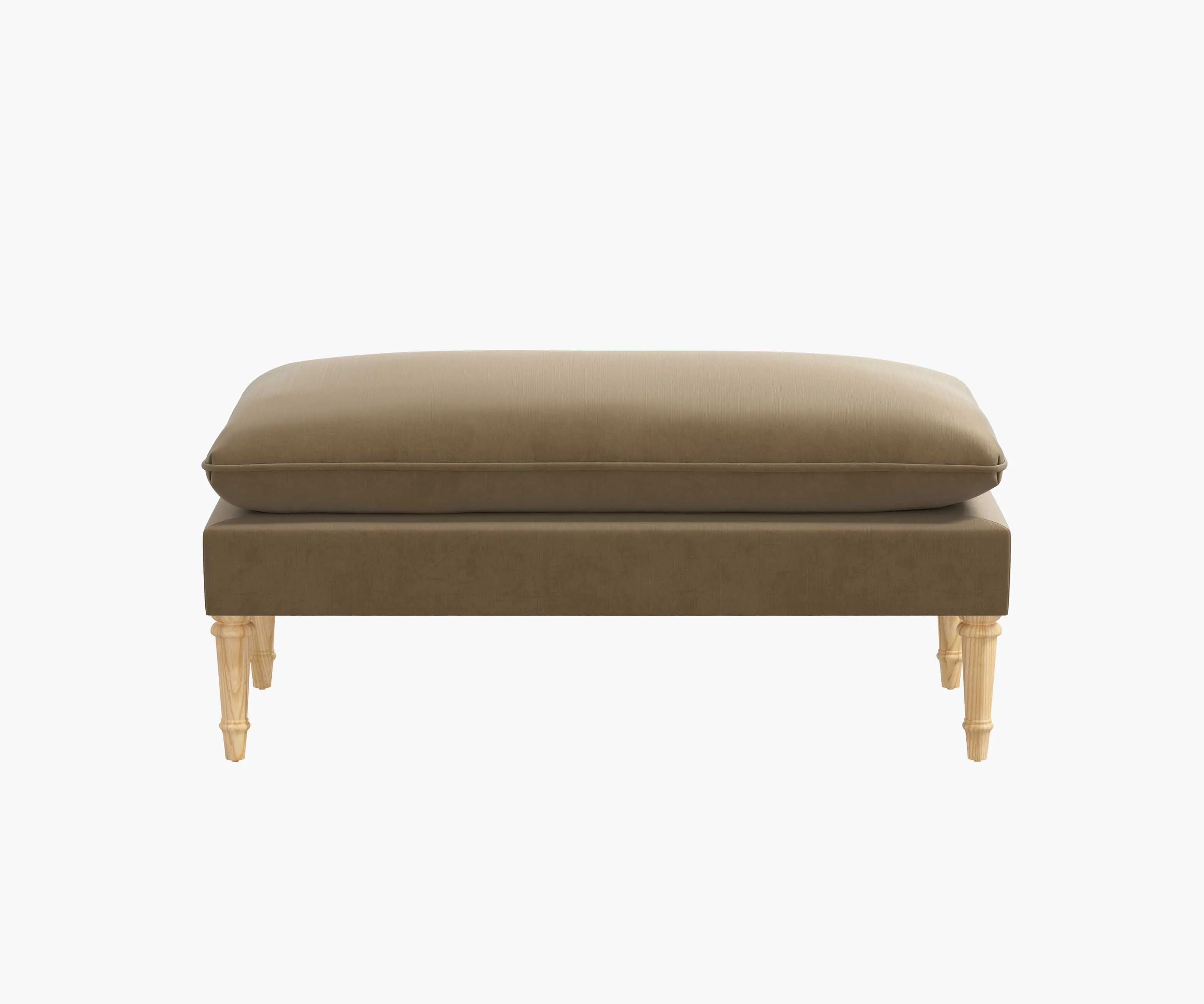 Flora Bench - Walnut Velvet