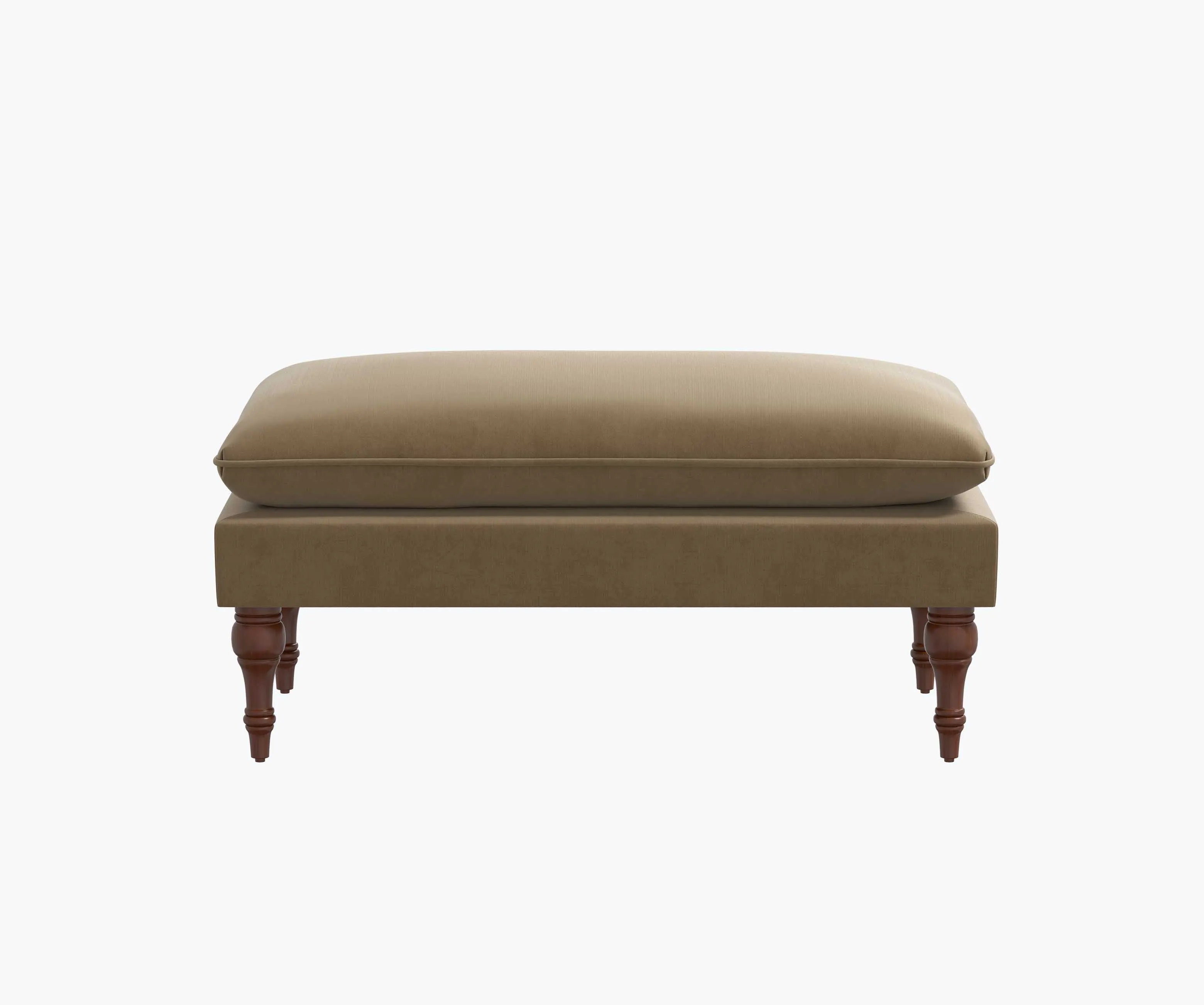 Flora Bench - Walnut Velvet