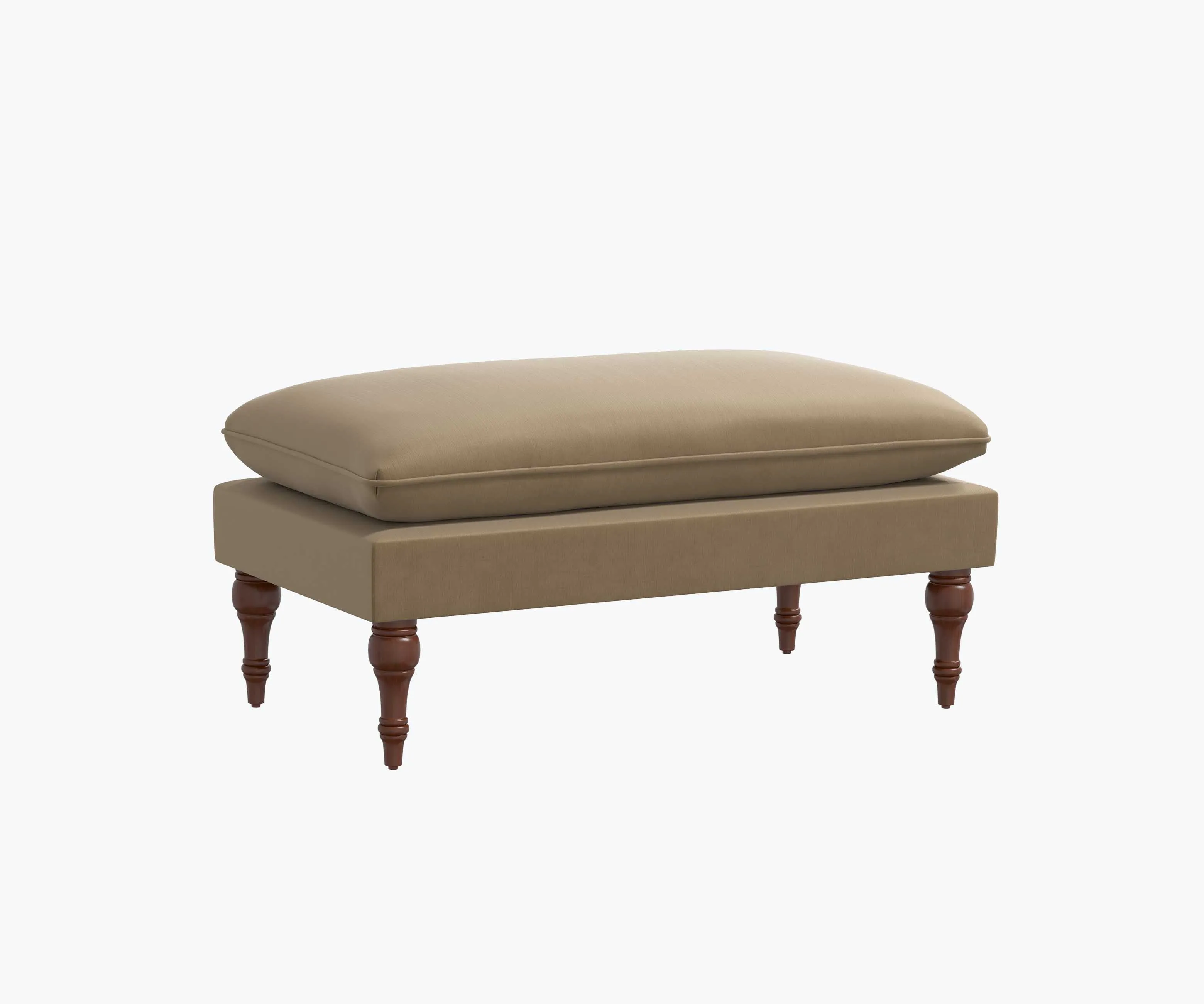 Flora Bench - Walnut Velvet