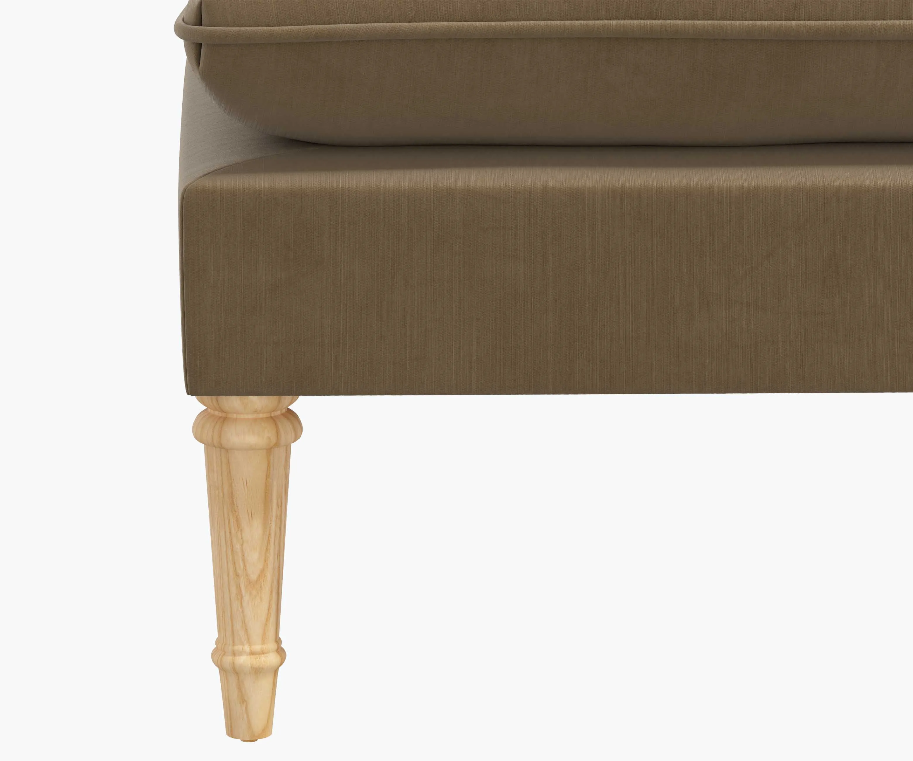 Flora Bench - Walnut Velvet