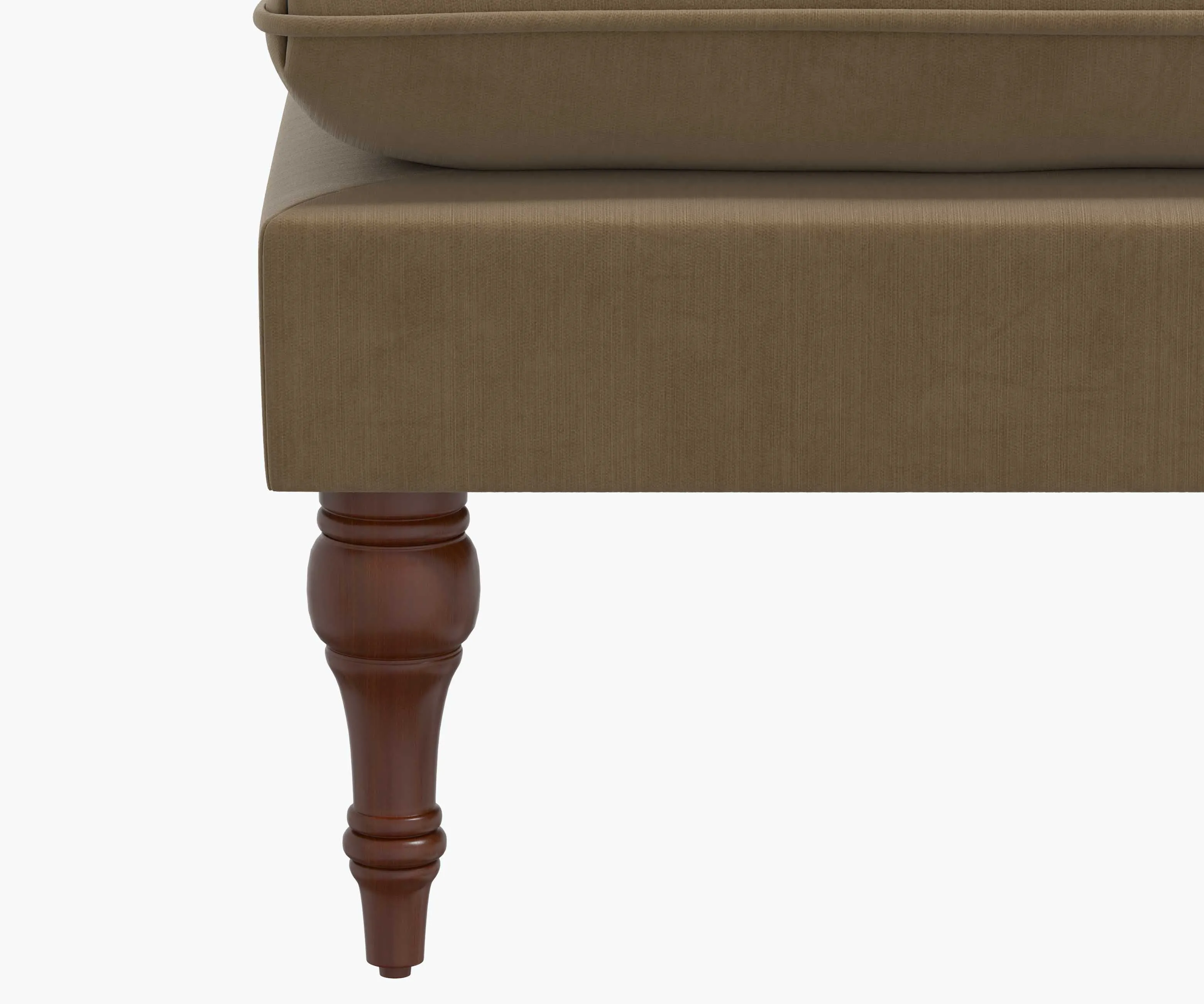 Flora Bench - Walnut Velvet