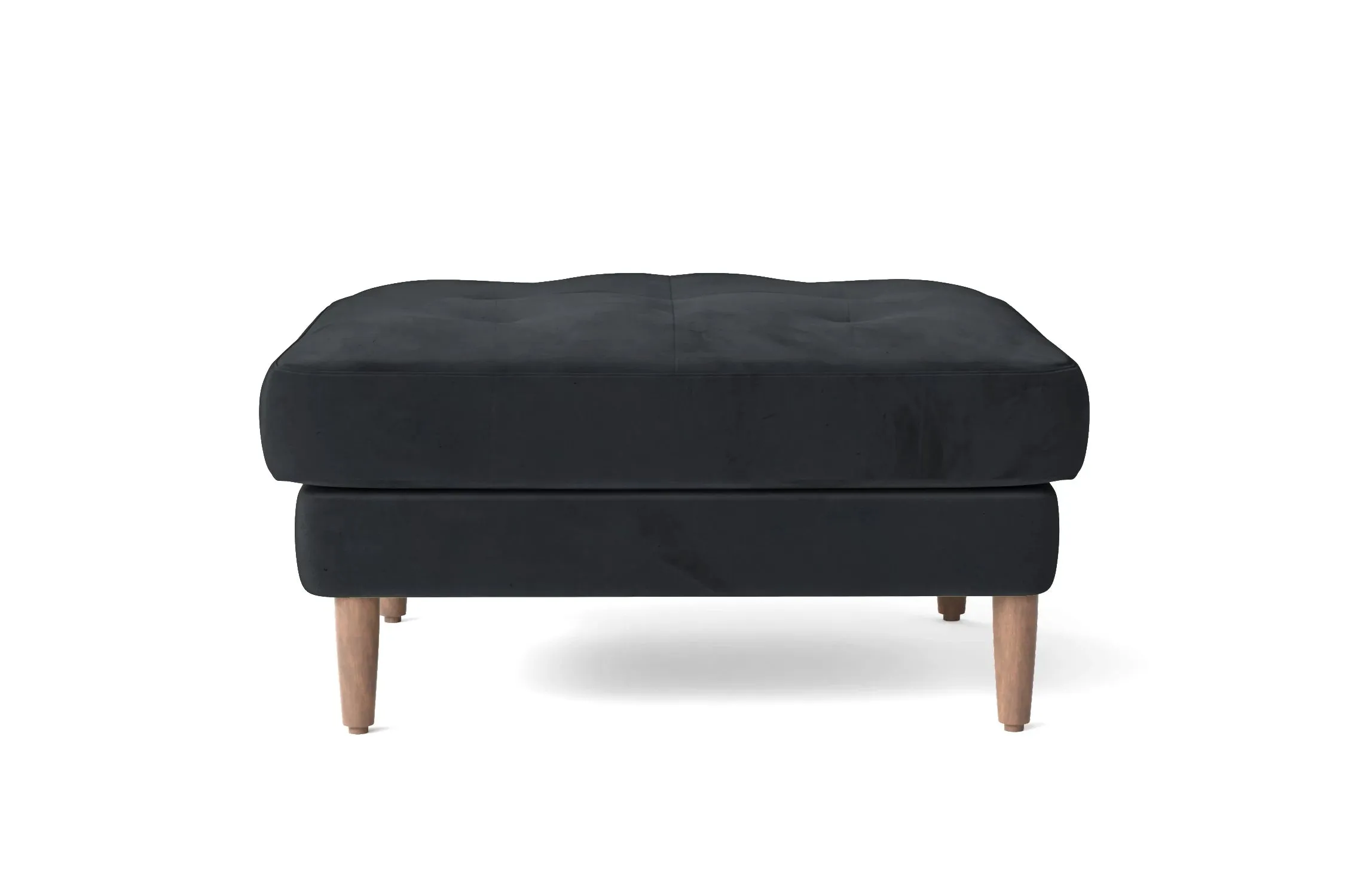 Gela Ottoman Dark Grey Velvet