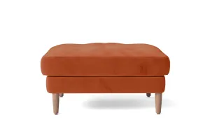 Gela Ottoman Orange Velvet