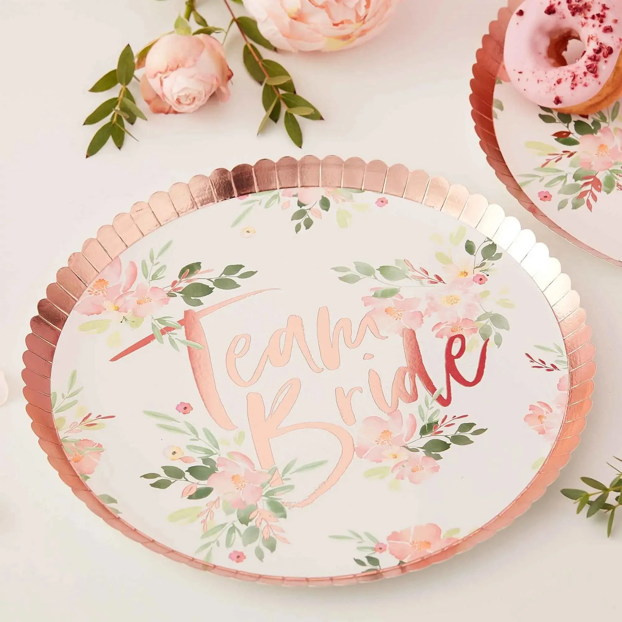 Ginger Ray Floral Hen Party Plates - 8 Pkt – CLEARANCE